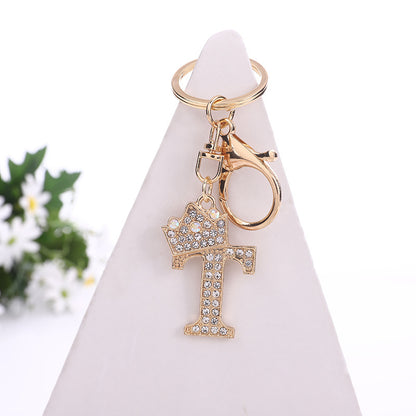 Alloy Diamond Letter Keychain Zinc Alloy Material A to Z Initial 23