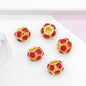 50pcs 8mm Metal Hollow Rhinestone Spacer Beads Silver and Gold 22