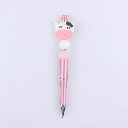 Cartoon Animal Silicone Beaded Pens Handmade Novelty Pen Gift 11