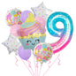 Cupcake and Number 3 Foil Balloons Birthday Party Decoration Set 13