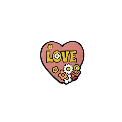 20Pcs Silicone Focal Beads Love Valentine S Day Roses Heart Design 7