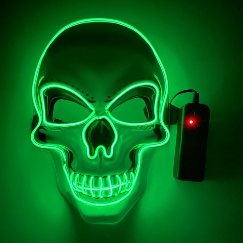White Skull Glowing Halloween Mask Party Decoration 6