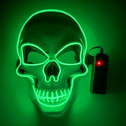White Skull Glowing Halloween Mask Party Decoration 6