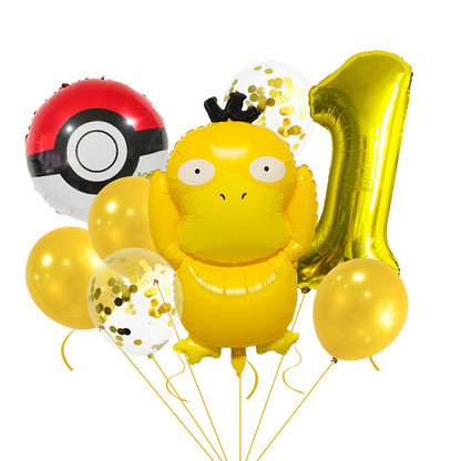 Pocket Monster Duck Foil Balloon Set Party Decoration 20x15cm
