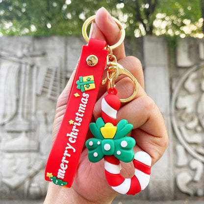 Cartoon Snowman PVC Keychain Christmas Holiday Charm 20