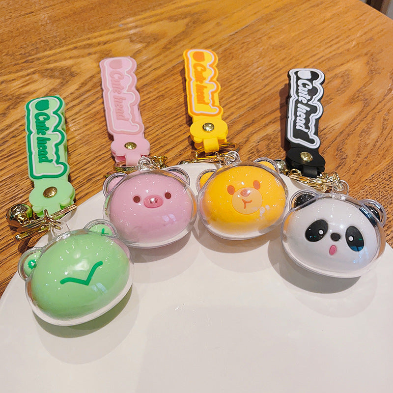 Acrylic Panda Frog Little Bear Couple Keychains Cute Charms