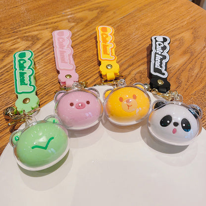 Acrylic Panda Frog Little Bear Couple Keychains Cute Charms