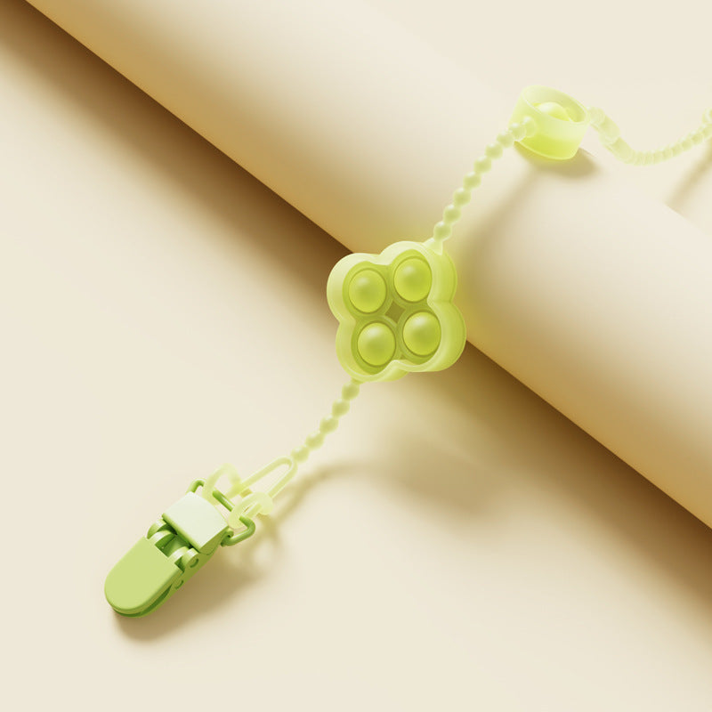 Silicone Baby Teether Anti Loss Rope with Clip 42.5cm 26