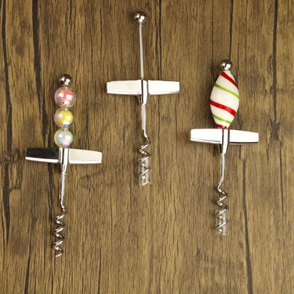 Beadable Wine Bottle Opener Zinc Alloy DIY Craft Supplies 4