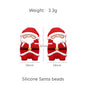 20pcs Silicone Focal Beads Christmas Santa Snowman Elk Deer Gingerbread Man 8