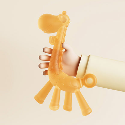 Giraffe Silicone Teether Baby Soothing Toy in Multiple Colors 3