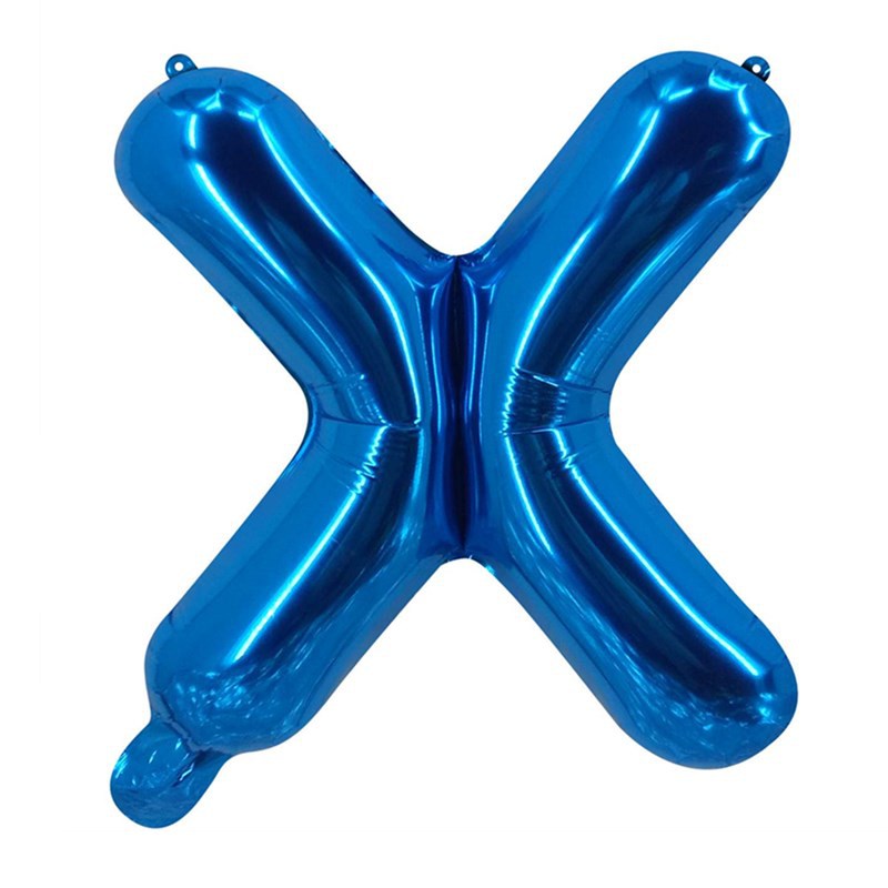Blue Letter Foil Balloons Party Decoration 16 Inch 50pcs 26