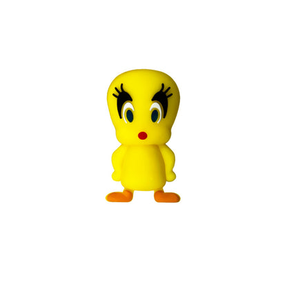 20Pcs Silicone 3D Focal Beads Yellow Duck Standing Pose Multi Color 6