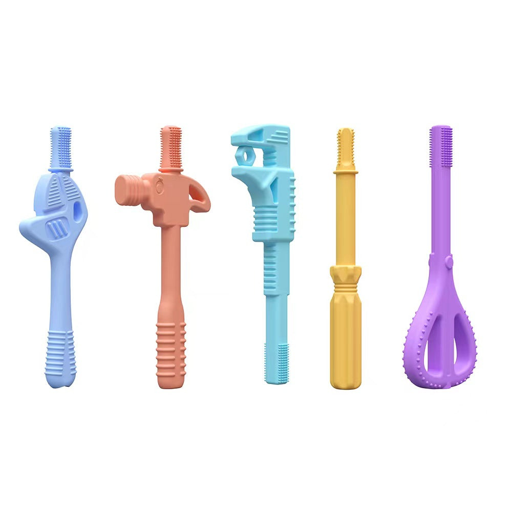 Silicone Tool Shape Teething Toy Baby Teether Set 6