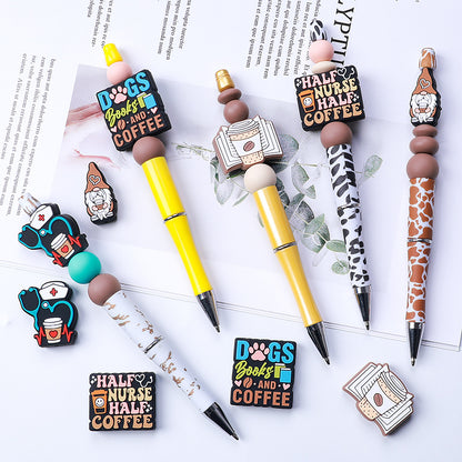Silicone Focal Beads Coffee Stethoscope Gnome Holding Coffee Cup 4