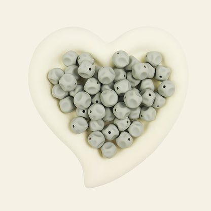 50pcs 15mm Irregular Silicone Beads Solid Color 22