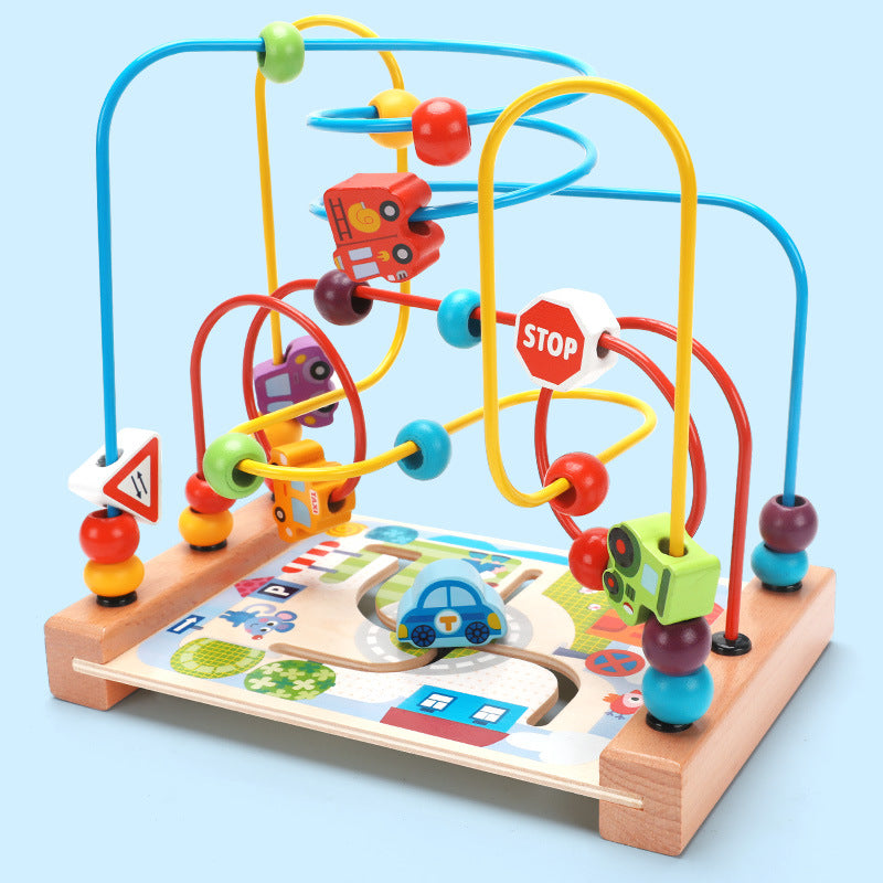 Wooden Animal Ocean Bead Maze Educational Toy for Toddlers 4