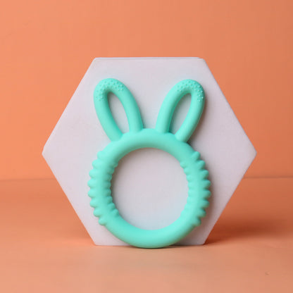 Silicone Baby Teether Rabbit Shape Sensory Chew Toy 9