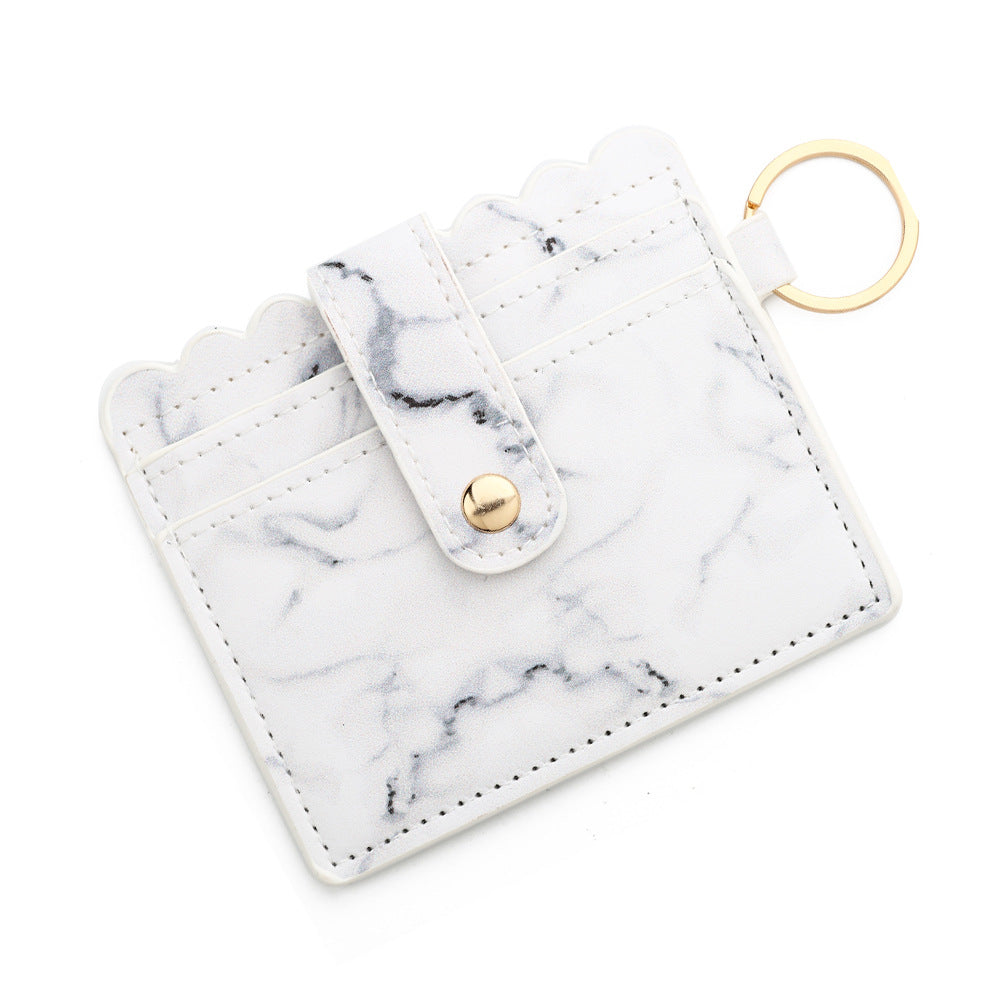 PU Leather Keychain Coin Purse Card Holder Compact Design 6