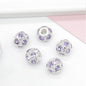 50pcs 8mm Metal Hollow Rhinestone Spacer Beads Silver and Gold 7