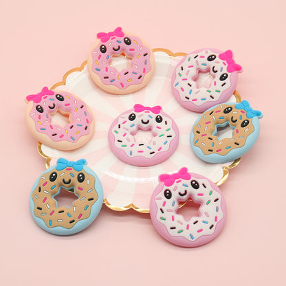 Silicone Donut Shape Baby Teething Toys 5 Pack 2