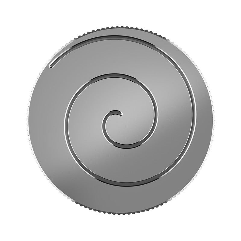 Stainless Steel Fidget Spinner Pendant Necklace with Spiral Ripple Design 6