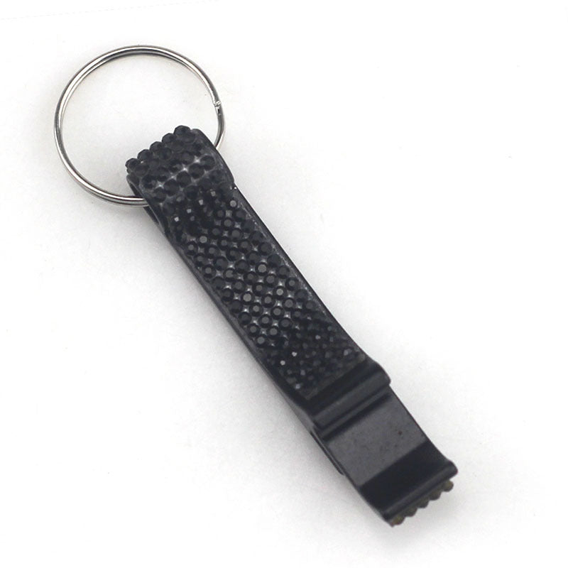 Rhinestone Bottle Opener Functional Aluminum Alloy Keychain 6