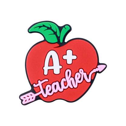20pcs Silicone Focal Beads Apple Teacher School Stationery Set 5