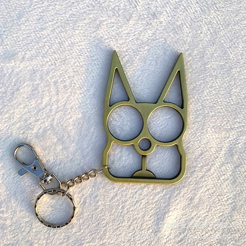 Self Defense 2 Finger Clasp Zinc Alloy Keychain Multi Functional 5