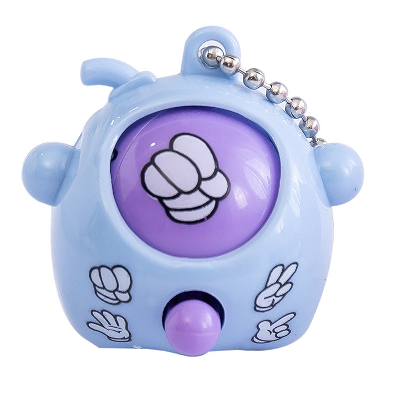 Guessing Egg Rock Paper Scissors Wind Up Toy Keychain 1pc 4