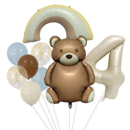 Teddy Bear Foil Balloon Set Birthday Party Decoration 20x15cm 6