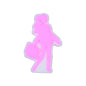20pcs Silicone Focal Beads Girl Silhouette Carrying Bag