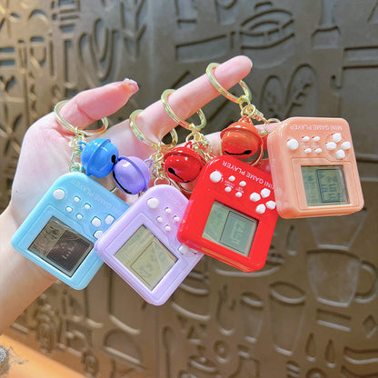 Tetris Game Keychain Electronic Mini Pet Machine Plastic Charm 2