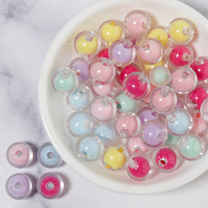 100 Pack Transparent Multi-Style Acrylic Beads Bracelet Accessories 12