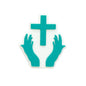 20pcs Silicone Focal Beads Pacifier Chain Hands Holding Cross 10