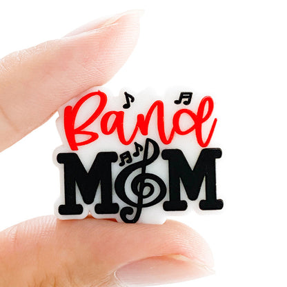 20pcs Silicone Focal Beads Music Mom Treble Clef Design 3