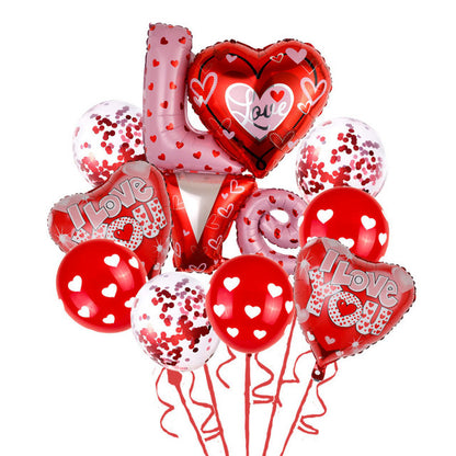 Valentine's Day I Love You Wedding Foil Balloon Set
