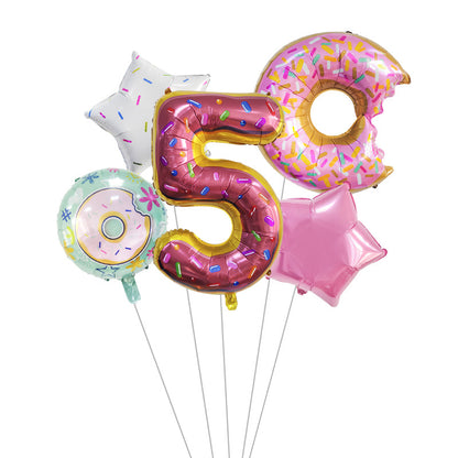 Digital Donut Number Foil Balloon Birthday Party Decoration 32 Inch 9