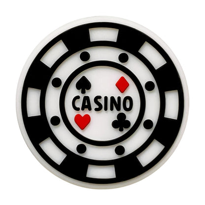 20Pcs Silicone Focal Beads Casino Chip Design 5