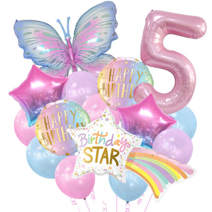 Butterfly Meteor Foil Balloon Set Holiday Party Decoration 9