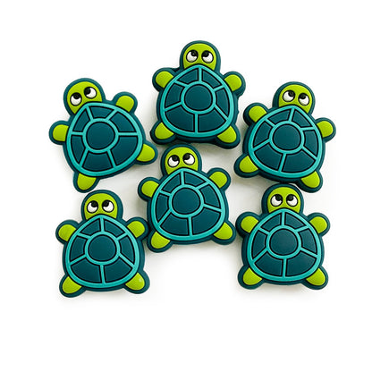 20pcs Silicone Turtle Focal Beads Side Profile 3
