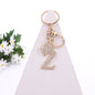 Alloy Diamond Letter Keychain Zinc Alloy Material A to Z Initial 28