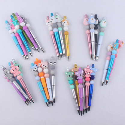 Animal Silicone Beaded Pens Handmade Novelty Ballpoint Pen Gift 2