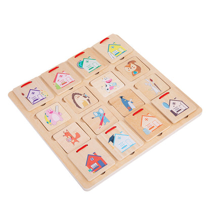 Wooden Montessori Toys Pairing Board Educational Toy for Kids 2