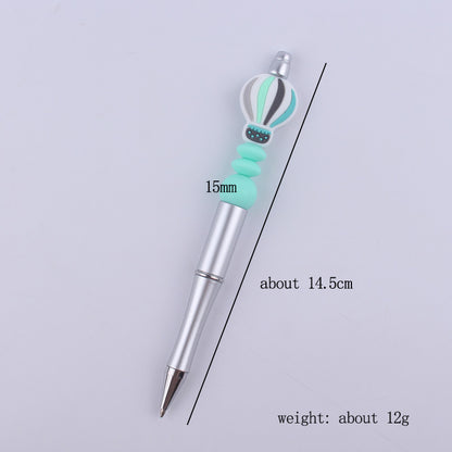Hot Air Balloon Silicone Beaded Pens Handmade Office School Supplies 5