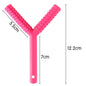 Orthodontic Y Shaped Silicone Teether Toy for Babies 6