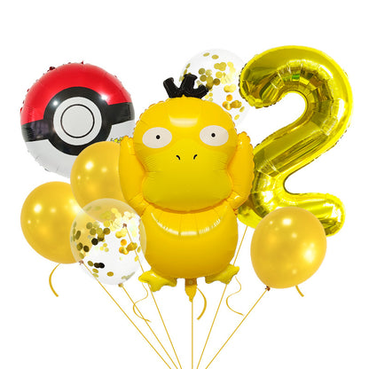 Pocket Monster Duck Foil Balloon Set Party Decoration 20x15cm 5