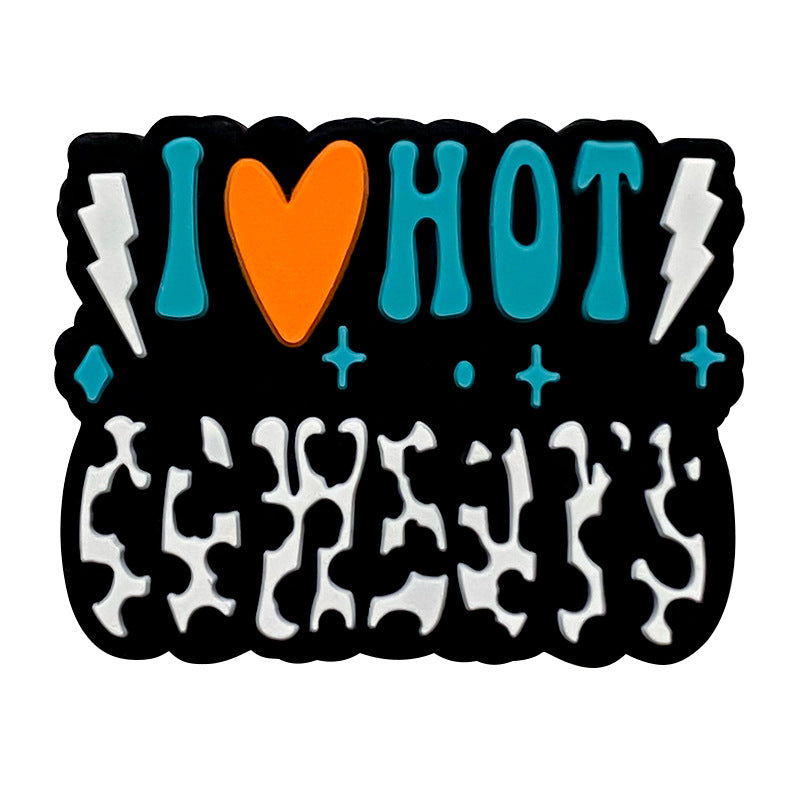 20Pcs Silicone Focal Beads Colored Letters Hot Design 7