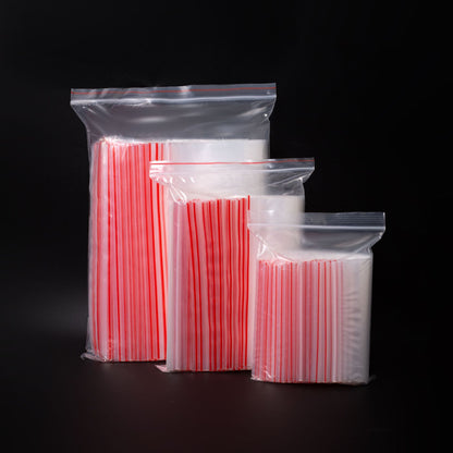 500pcs Transparent Ziplock PE Plastic Resealable Bags for Storage 2