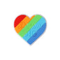 Silicone Focal Beads Inspirational Alphabet Heart Rainbow Design 6